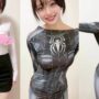 【セクシーコスプレエロ動画＆ノーブラ】【ポロリ・生着替え】スパイダーマンのコスプレをノーブラ、ノーパンでやってみた！