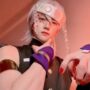 【鬼滅の刃コスプレエロ動画】鬼滅の宇髄天元コスのポージング中に変な事になってしまうゲーム実況者。#Shorts(Demon-Slayer,kawaii)